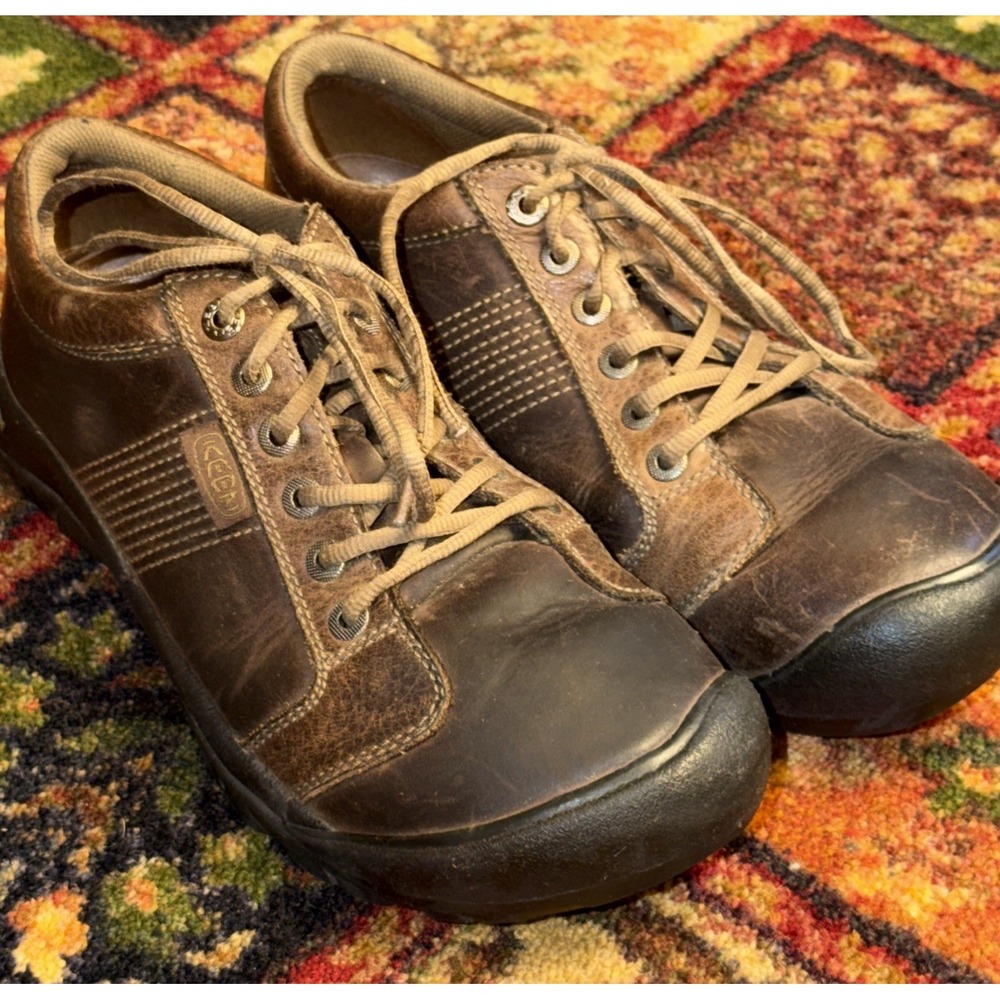 Keen Austin Oxfords Shoes Mens Size 10.5 Brown Leather Casual Lace Up